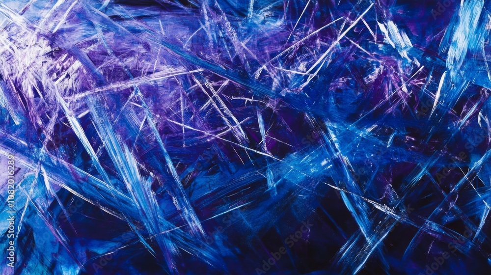 Poster abstract blue and purple texture with dynamic lines and streaks creating a vivid and energetic visua