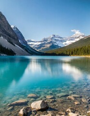 The Serene Landscapes of Banff National Park in Canada, Surrounded by the Majestic Rocky Mountains, Crystal-Clear Lakes, and Abundant Wildlife, Offering a Perfect Escape Into Nature