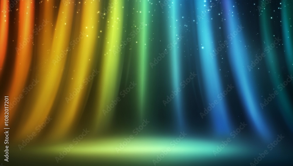 Aufkleber abstract digital data and technology background with light effect, big screen data center or server 
