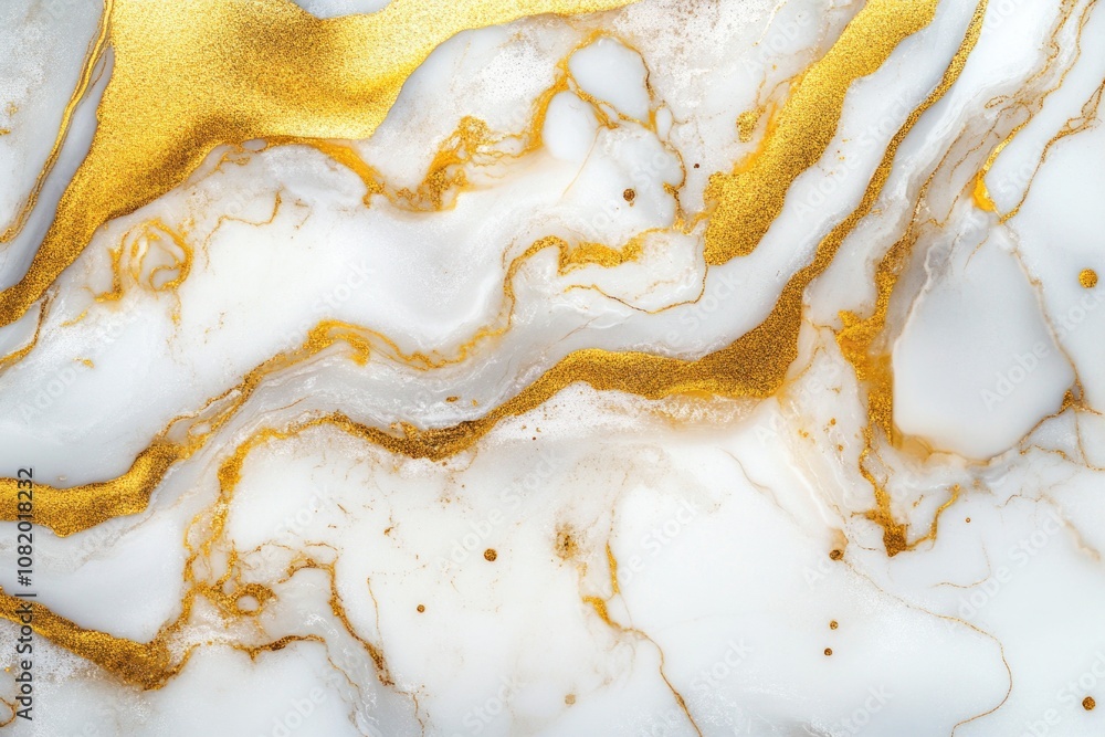 Poster a detailed view of a marble surface with a layer of gold paint, suitable for various design and art 