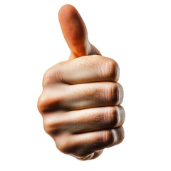 Illustration of a Male Hand Gesture with Thumbs Up, Ideal for Usage in Positive Messaging and Social Media Marketing, on the transparent background