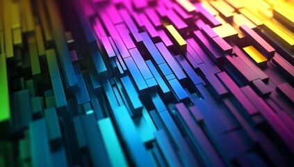 Fototapeta premium Abstract Digital Data and Technology Background with Light Effect, Big Screen Data Center or Server Room with Glowing Lines