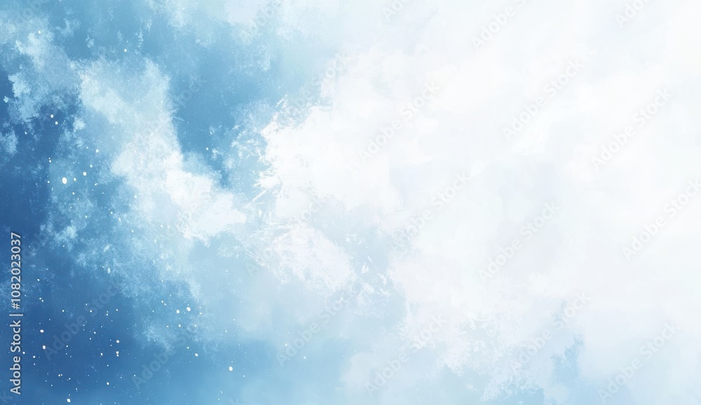 Poster serene blue sky with soft clouds and gentle sunlight creating a tranquil atmosphere ideal for backgr
