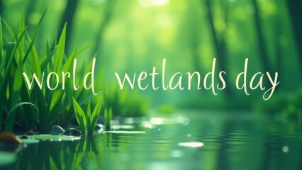 Celebrating world wetlands day: lush greenery and tranquil waters