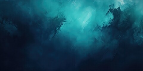 Serene Teal and Dark Blue Watercolor Background