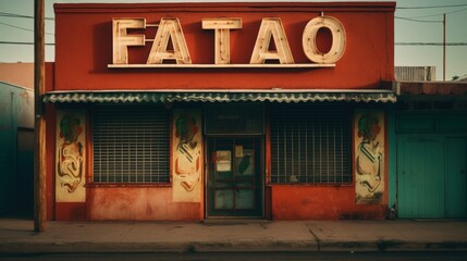 Fototapeta premium Stylish Latino Font in Cinematic Setting - High Quality Stock Photo
