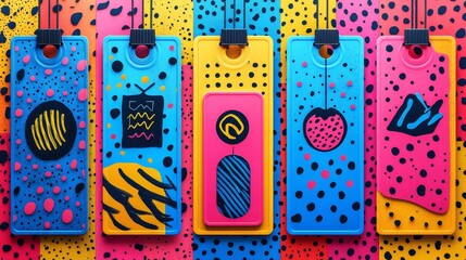 Vibrant Collection of Stickers Featuring Colorful Designs for Creative Projects and Personalization