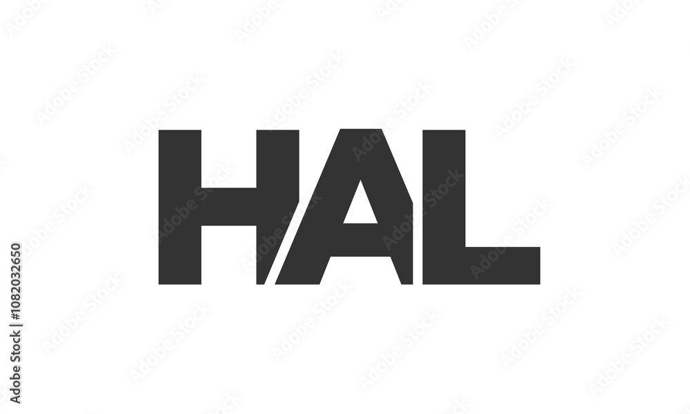 Fototapete hal logo design template with strong and modern bold text. initial based vector logotype featuring s