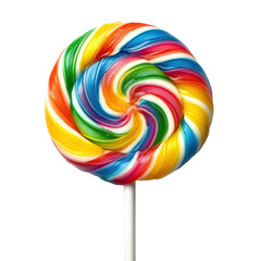 Colorful Lollipop Candy on a Stick Perfect for Festivals, Parties, and Celebrations, on the transparent background
