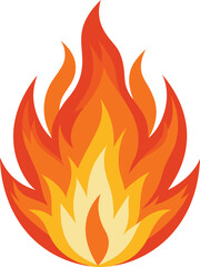 Fire flames icon. Fire flames. Flame symbols. Set of yellow and orange fire flame. Collection of hot flaming element. Fire, flame vector illustration.