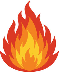 Fire flames icon. Fire flames. Flame symbols. Set of yellow and orange fire flame. Collection of hot flaming element. Fire, flame vector illustration.