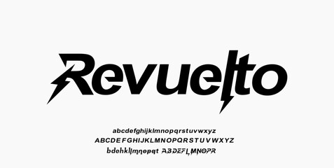 Modern Bold Heavy Font. Typography urban style alphabet fonts for fashion, sport, technology, digital, movie, logo design, vector illustration, uppercase and lowercase.