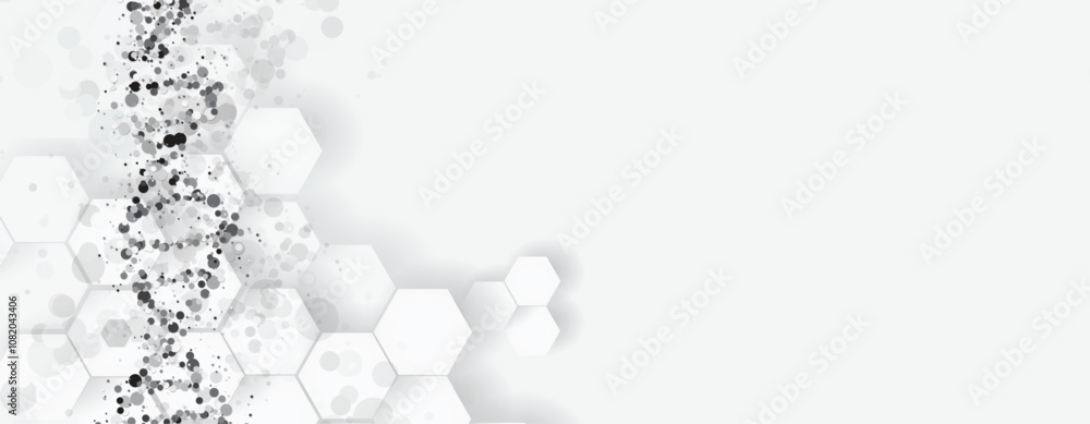 Wall mural minimalistic dna abstract vector background. biotechnology and science research