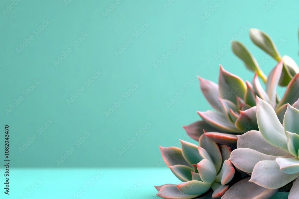 Poster a group of succulents arranged on a table, perfect for decoration or display