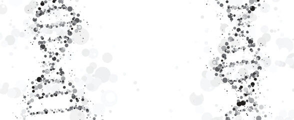 Minimalistic DNA abstract vector background. Biotechnology and science research