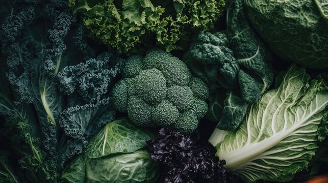 A close-up view of a collection of fresh vegetables