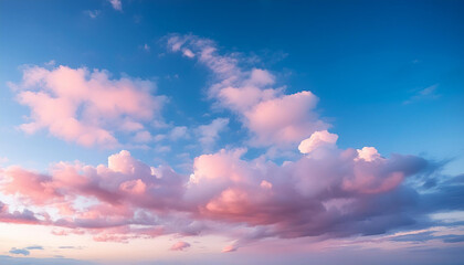 Obraz premium Pastel colors of clouds sunrise natural background