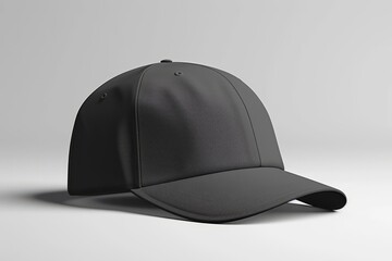 Fototapeta premium Gray cap on a plain white background. Studio product photography showcasing minimalist design and texture. Perfect for branding and promotional use.