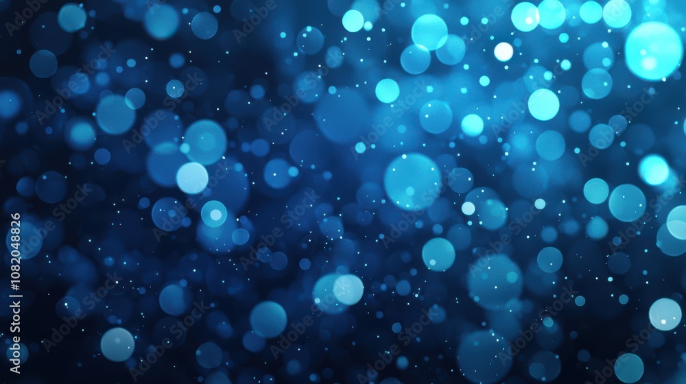 Aufkleber dynamic blue bokeh background abstract photography digital artwork soft focus visual serenity light 