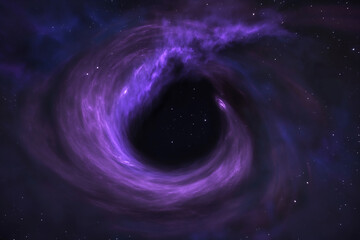 Obraz premium Purple vortex in deep space