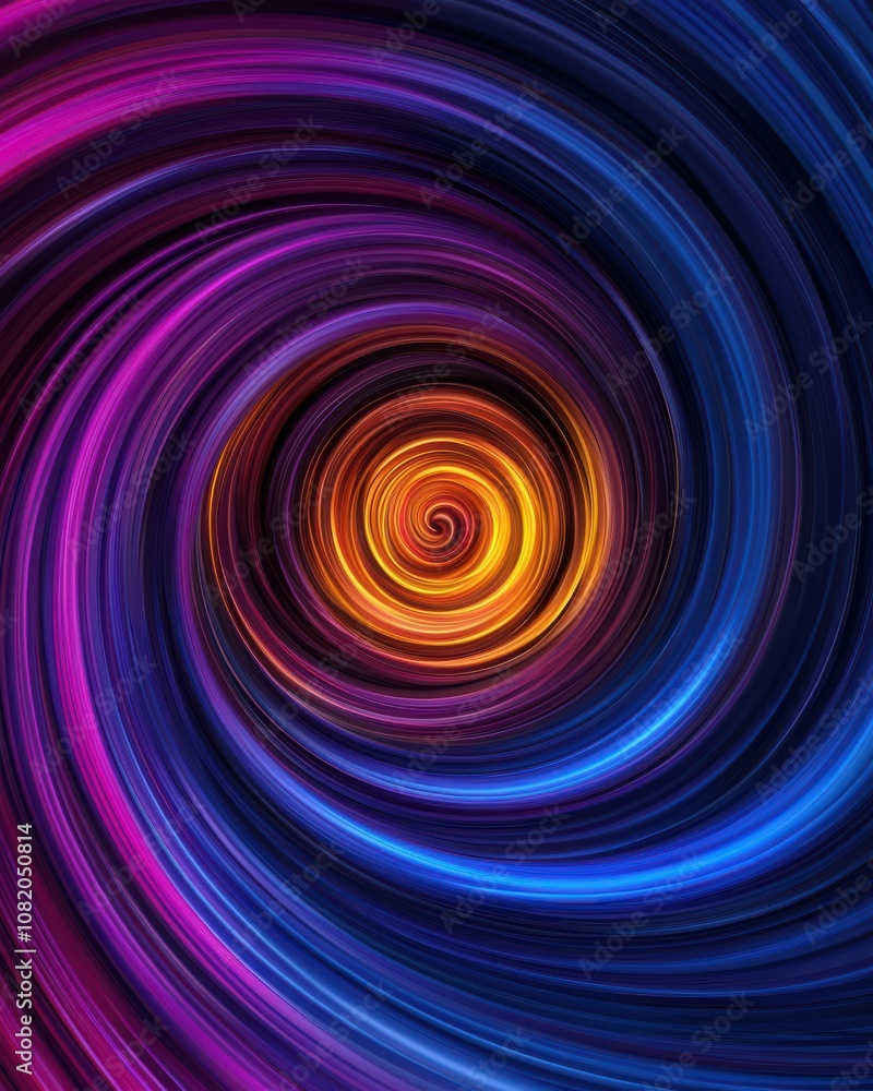 Poster Dynamic swirl of colors creating a hypnotic effect abstract art digital design vibrant environment close-up viewpoint visual concept