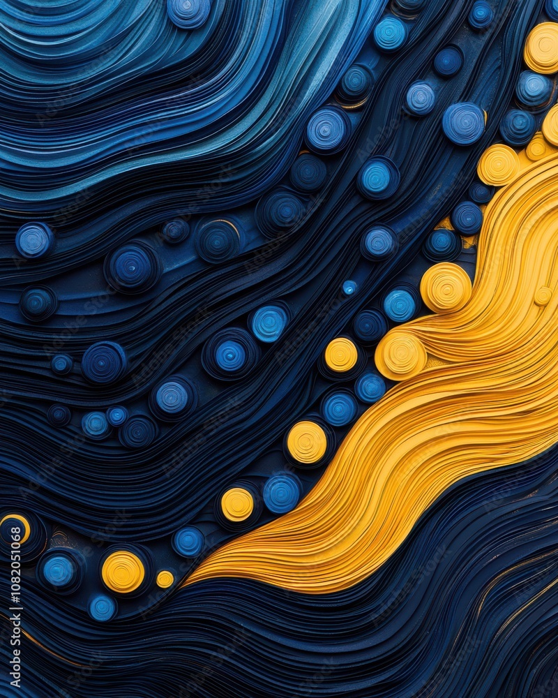 Poster dynamic swirl of colors abstract art composition digital artwork creative environment close-up view 