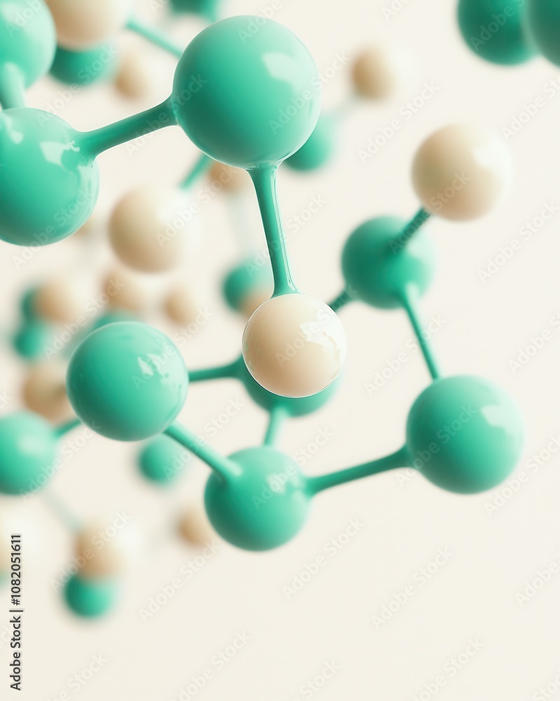 Poster molecular structure analysis science laboratory visualization abstract environment macro perspective