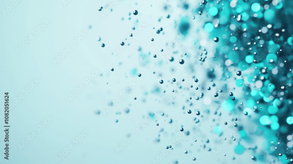 Poster dynamic water droplets creation studio environment abstract art close-up view fluid motion concept f