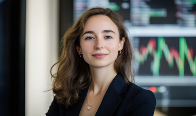 Fototapeta premium Confident businesswoman in office