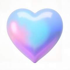 3d heart in delicate flowers on a white background, Al Generation