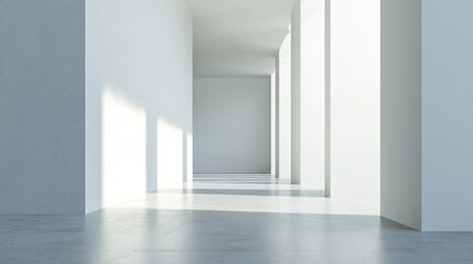 Minimalist interior space with natural light and clean lines.