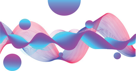 Dynamic sea ​​wave pattern Purple-blue tone