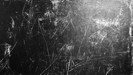 Scratch black background overlay / abstract black dark background, broken cracks and scratches for overlay. Texture of old surface on black background with white scratches. scratches isolated on black