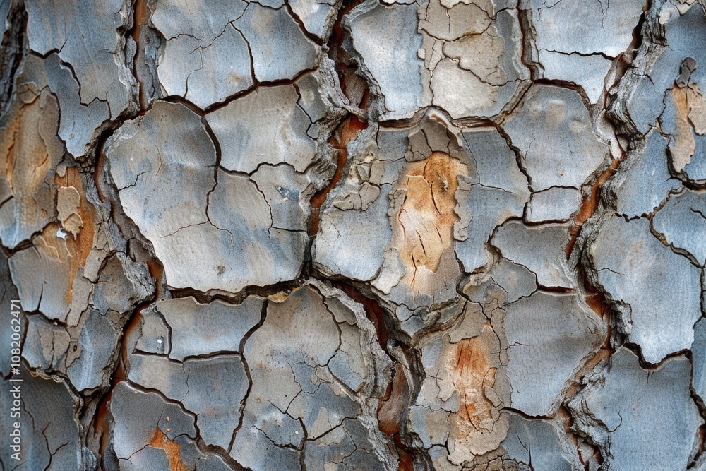 Poster a detailed view of tree bark texture and patterns