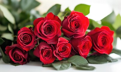 Obraz premium A bouquet of red roses