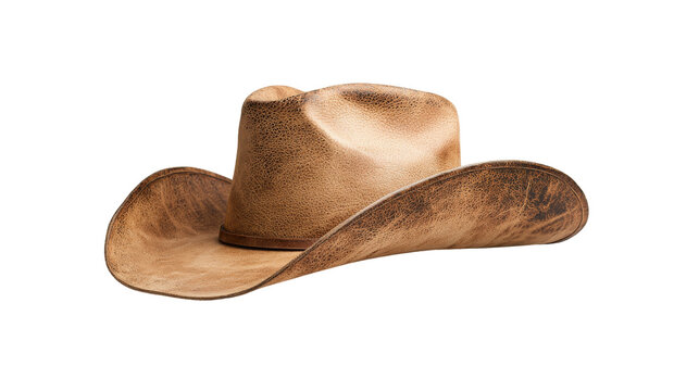 Showing off classic cowboy hat studio product photography transparent background close-up western culture - Powered by Adobe