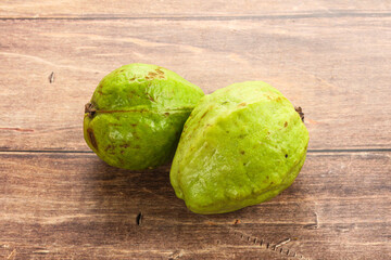 Ripe fresh green green guava