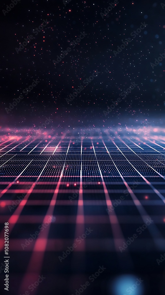 Poster futuristic tech forward digital grid backdrop for product showcases and presentations