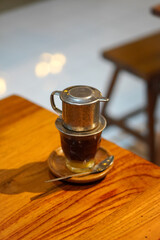 The nice taste of indonesian coffee in Purwokerto City, Central Java, Indonesia. It was taken on november 20, 2024 by a professional. It's a nice coffee with Indonesian culture