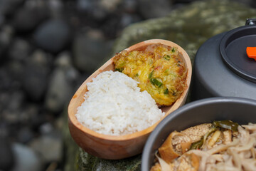 The delicious of traditional indonesian food in Purwokerto City, Central Java, Indonesia. It was taken on November 20, 2024 by a professional. It's a nice food with Indonesian culture