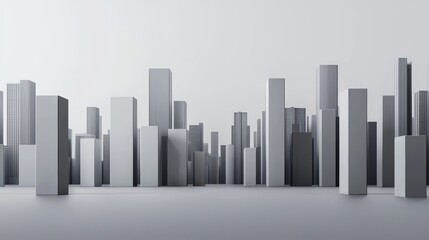Urban skyline with smart grid networks integrated into city planning, representing futuristic infrastructure and modernization