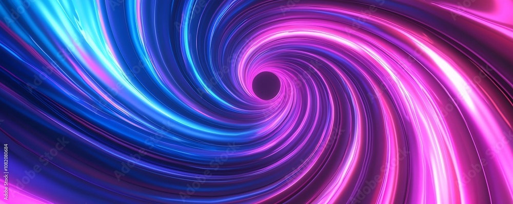 Poster mesmerizing neon swirl backdrop for tech and music presentations
