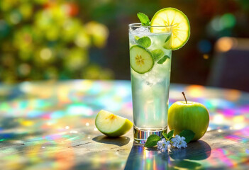 cocktail with lime
