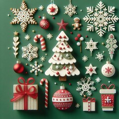 christmas background with christmas tree and gifts