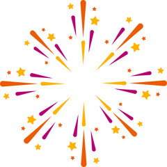 Colorful New Year Firework Decoration