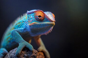 Fototapeta premium Vibrant Chameleon Camouflage in the Jungle