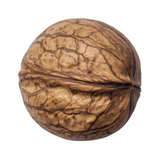 Obraz premium Walnut top view isolated on transparent background