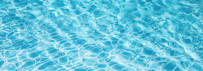 Fototapeta premium Peaceful blue water surface with soft ripples, ideal for a refreshing summer vibe