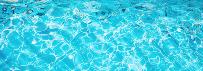 Obraz premium Crystal-clear blue water surface with soft ripples, creating a calm and relaxing ambiance