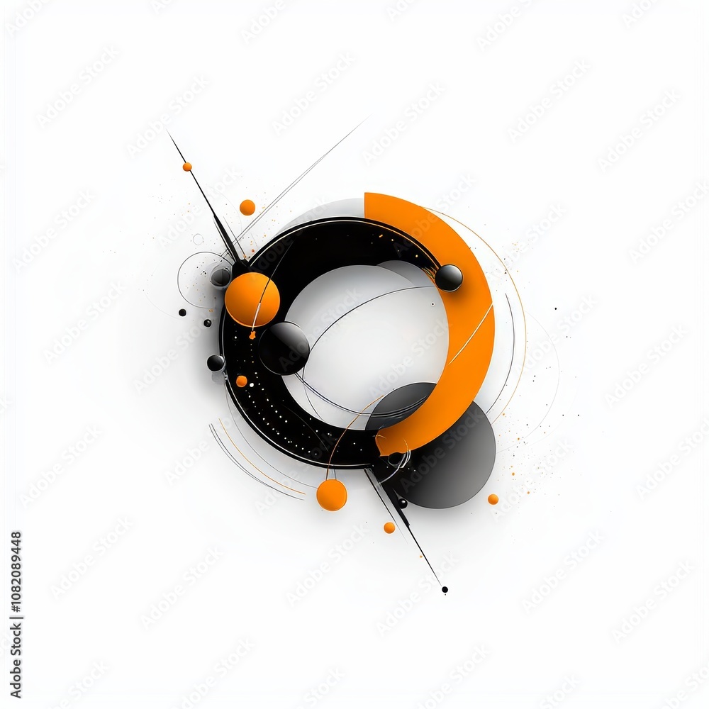 Poster fui design element for games and movies. cyber technology concept for user interfaces.